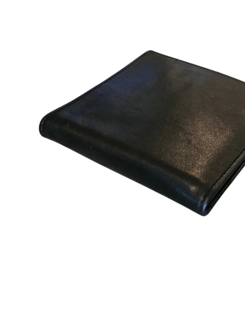 Tumi black leather